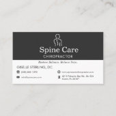 QR Code Chiropractor Office Spine Logo 名刺 (正面)