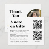 QR Code Collage Fund -cum-Thank You Grad エンクロージャーカード (正面/裏面)