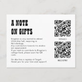 QR Code Collage Fund -cum-Thank You Grad Enclosure エンクロージャーカード (正面)