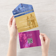 QR Code Colorful Photo Wedding