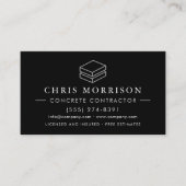 QR Code Concrete Cement Construction Services 名刺 (正面)