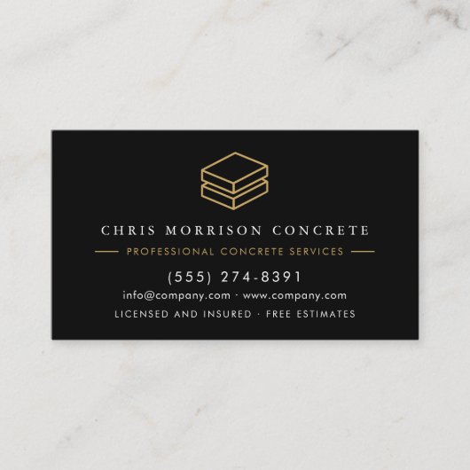 QR Code Concrete & Cement Contractor Company 名刺 (正面)