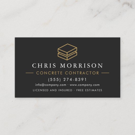 QR Code Concrete Contractor Services 名刺 (正面)