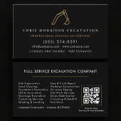 QR Code Construction Excavator Heavy Equipment 名刺