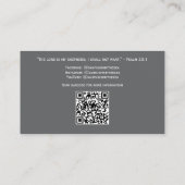 Qr Code Cross Elegant Clergy Business Card 名刺 (裏面)