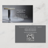 Qr Code Cross Elegant Clergy Business Card 名刺 (正面/裏面)