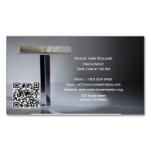 QR Code Cross Priest Business Card Magnet マグネット名刺 (正面)