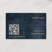 QR Code Crystal Healer Reiki Celestial Stars 名刺 (裏面)