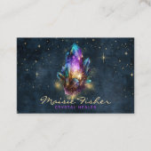 QR Code Crystal Healer Reiki Celestial Stars 名刺 (正面)