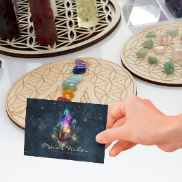 QR Code Crystal Healer Reiki Celestial Stars 名刺
