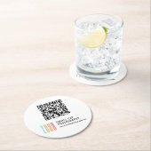 QR Code Custom Logo Business Coasters ラウンドペーパーコースター (インサイチュ)