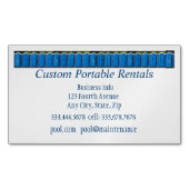 QR Code, Custom Portable Toilet Rentals マグネット名刺 (正面)