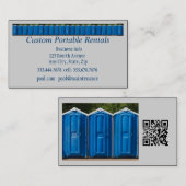 QR Code, Custom Portable Toilet Rentals 名刺 (正面/裏面)