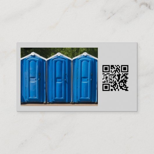 QR Code, Custom Portable Toilet Rentals 名刺 (裏面)