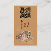 QR Code Custom Wise Owl Solutions Business Card 名刺 (裏面)