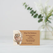 QR Code Custom Wise Owl Solutions Business Card 名刺 (スタンド正面)