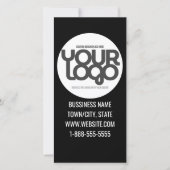 QR Code Customizable Modern Black Business サンキューカード (正面)
