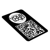 QR Code Customizable Modern Black Business Card マグネット (右側)