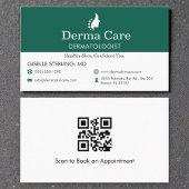 QR Code Dermatologist Office Skin Care Icon 名刺