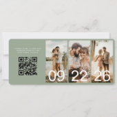 QR Code Destination Wedding Boarding Pass  (裏面)