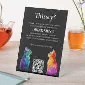 🌈 QR Code Drink Purrfectly Yours: A Rainbow Love 台座サイン (インサイチュ)