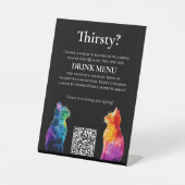 🌈 QR Code Drink Purrfectly Yours: A Rainbow Love  台座サイン (正面)