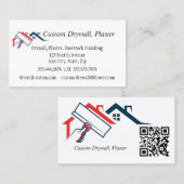 QR Code Drywall, Plaster, Sheetrock Finishing  名刺 (正面/裏面)