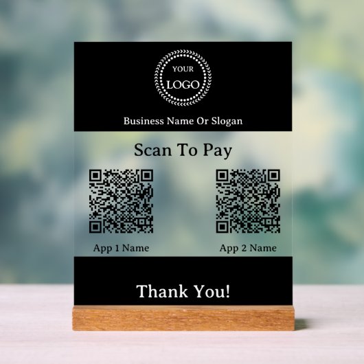 QR Code E-Wallet Payment By Mobile Digital Wallets アクリルサイン (ニュートラル)