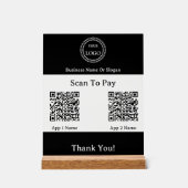 QR Code E-Wallet Payment By Mobile Digital Wallets アクリルサイン (正面)