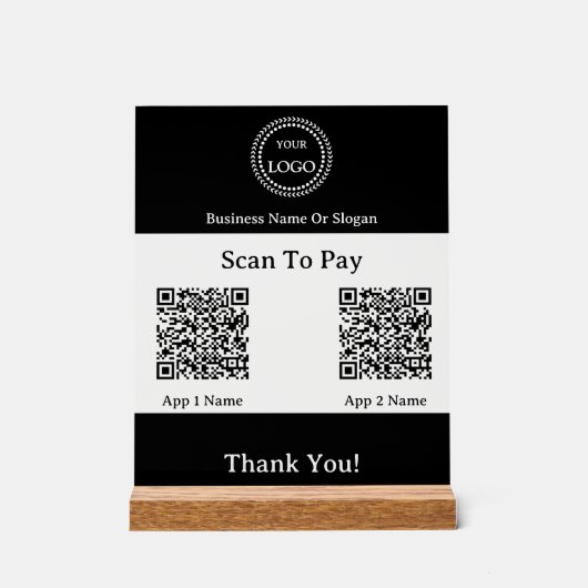 QR Code E-Wallet Payment By Mobile Digital Wallets アクリルサイン (正面)
