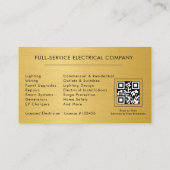 QR Code Electric Company Electrician 名刺 (裏面)