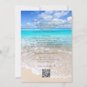 QR Code Elegant Tropical Beach Wedding All in One 招待状 (裏面)