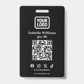 QR Code Event Badge | Digital Black Budget ID Card バッジ (正面)