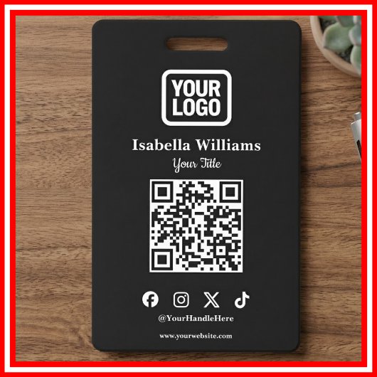 QR Code Event Badge | Digital Black Budget ID Card バッジ