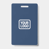 QR Code Event Badge | Digital Navy Budget ID Card バッジ (裏面)