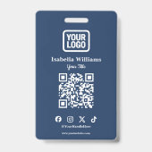 QR Code Event Badge | Digital Navy Budget ID Card バッジ (正面)