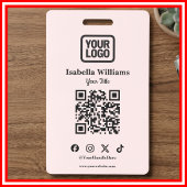 QR Code Event Badge | Digital Pink Budget ID Card バッジ