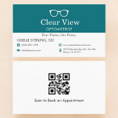 QR Code Eye Doctor Optometrist Office Glasses Icon 名刺
