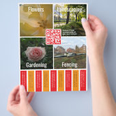 QR-Code Flyer チラシ (手)