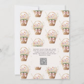 QR Code Fresh Off the Market Floral Bridal Shower 招待状 (裏面)