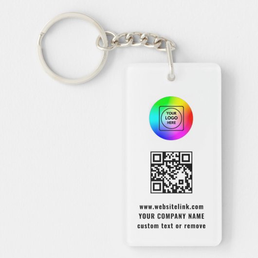 QR Code Generator Business Promo Keychains キーホルダー (正面)