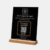 QR Code Google Review Business Logo Display アクリルサイン (傾斜)