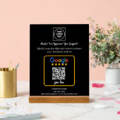 QR Code Google Review Business Logo Display アクリルサイン (ウェディング)