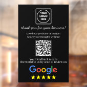 QR Code Google Reviews Logo AI door sign ウィンドウサイン (シート2)
