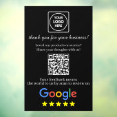 QR Code Google Reviews Logo AI door sign ウィンドウサイン (シート3)