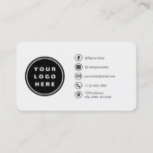 QR Code Gray Photo 名刺 (裏面)