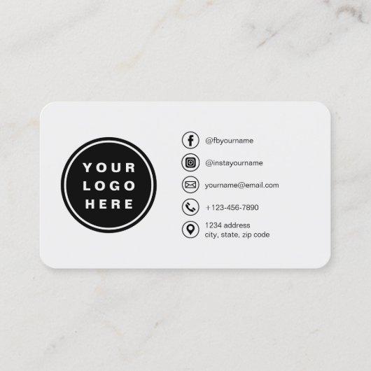 QR Code Gray Photo 名刺 (裏面)