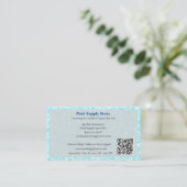 QR Code Grey Blue Swimming Pool Contractor   名刺 (スタンド正面)