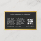 QR Code Home Painter Contractor Painting Service 名刺 (裏面)