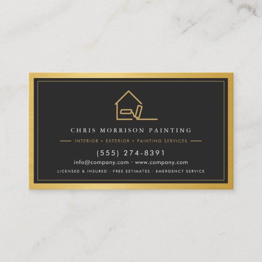 QR Code Home Painter Contractor Painting Service 名刺 (正面)